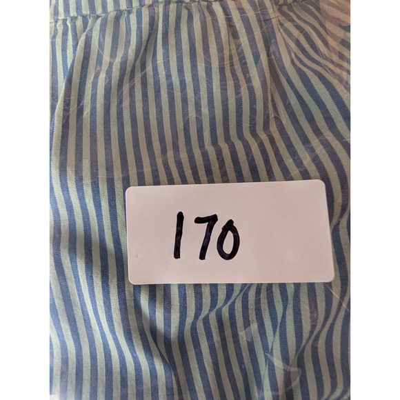 Nation LTD Womens Camille Blue Striped Cotton Tiered Ruffle Cottage Midi Dress L - Picture 10 of 13